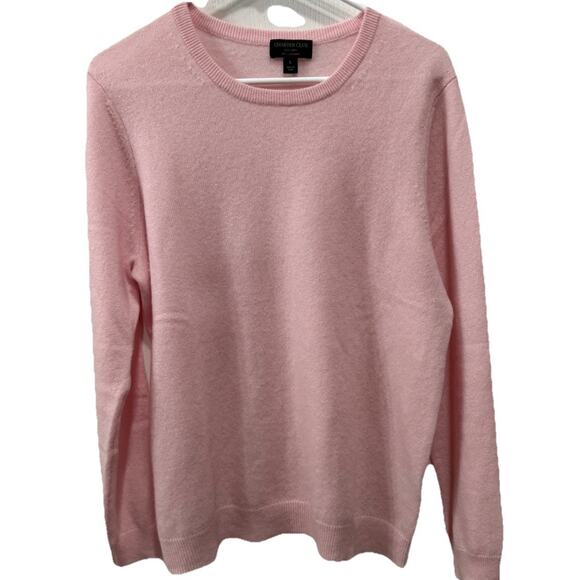 Charter Club Sweaters - Charter Club Luxury 100% Cashmere Sweater Women’s L Pink Crew Neck LS Soft